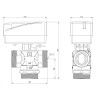 AFRISO 3-drogowy zawór strefowy AZV 844 DN25 G5/4" Kvs 13 m3/h 1684400